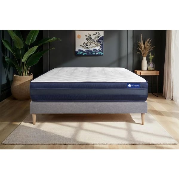 Sängset Madrass Sängbotten 200x200 cm - Grå Sängbotten (i kit) - Actilatex Tech
