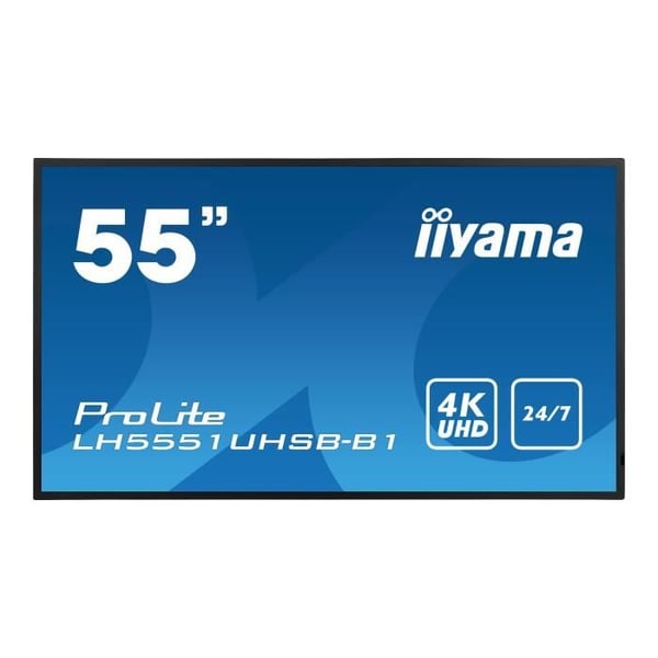 LED-bakgrundsbelyst LCD plattskärm - iiyama - iiyama ProLite LH5551UHSB-B1 55" klass (54,6" synlig) Bakgrundsbelyst LCD-skärm LED-bakgrundsbelyst LCD plattskärm - iiyama - iiyama ProLite LH5551UHSB-B1 55" klass (54,6" synlig) Bakgrundsbelyst LCD-skärm