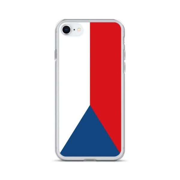 Mobilskal – Tjeckiens flagga – Kompatibel med iPhone 6 – Mjuk plånbok – Slitstark och stötsäker – Silikon – Pixelforma