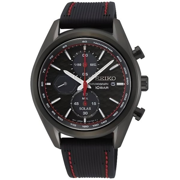Herrklocka - SEIKO - SPORT - Svart Silikon - Safirglas - 10 Atm - Kvarts