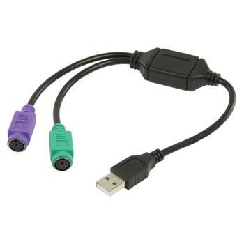 USB 2.0-kabel - VALUELINE - 0,30 m - 2x PS/2 hon - Anslut PS/2-enheter