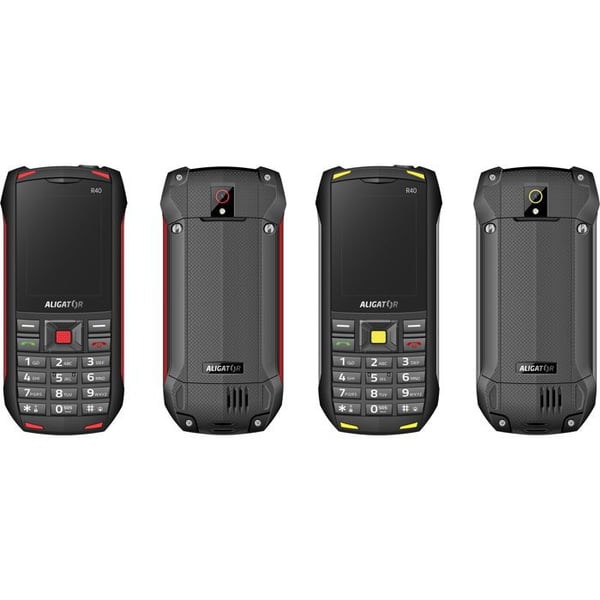 Mobiltelefon - ALIGATOR - R40 eXtremo - Gul - Vattentålighet IP68 - Dubbel SIM