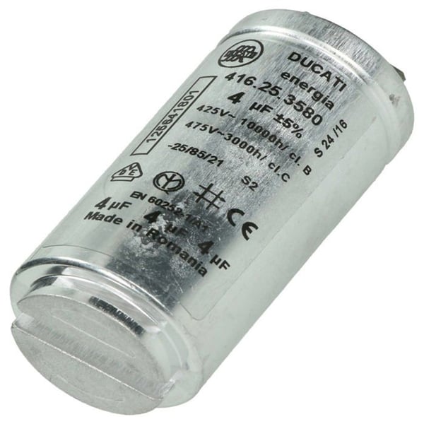 SOS Tillbehör Startkondensator radial 4 mf för Torktumlare ARTHUR MARTIN ELECTROLUX 1256418011, 00602813