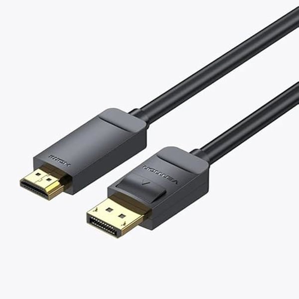 DisplayPort til HDMI 4K-kabel - VENTION - HAGBH - 2m - Farve Sort