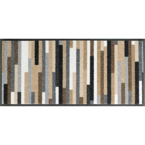 Paillasson Mikado Stripes nature Tvättbar dörrmatta olika storlekar wash+dry Design Dimensioner 75 x 35 cm