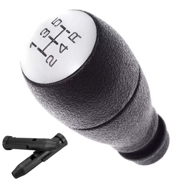 SHOP-STORY M+ RA2903004: Adapterhylsa och krom växelspaksknopp för CITROËN Berlingo, C2, C3 & PEUGEO-fordon