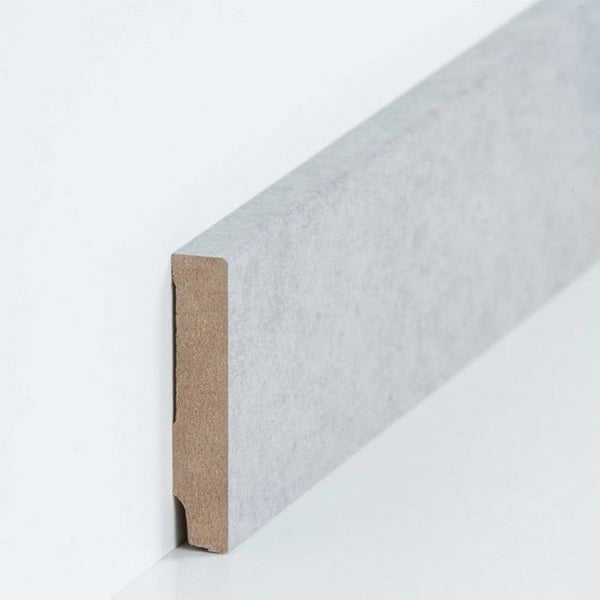 PROVISTON Sockel nr 518 MDF 16 x 80 x 2500 mm Grå att limma, skruva & spika Belagd MDF-kärna 62,5 meter | 25 stycken