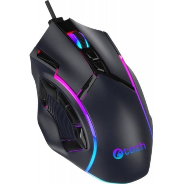 Mus - C-TECH - Akali - 12800 DPI - RGB - USB - Svart