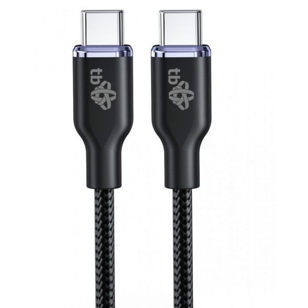 USB C-kabel - Tb print - Glamour - 60W - 1,5m - Svart