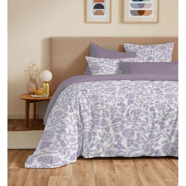 Komplett set med vändbar duvetöverdrag "Vanessa" 6 delar för säng 140 x 190 Salma Lavendel