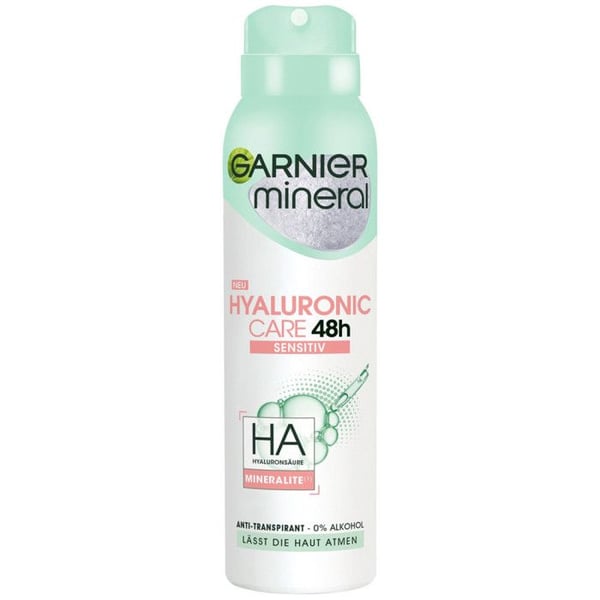 Garnier - Antitranspirant Hyaluronskötsel Mineral - 48 Timmar Känslig -