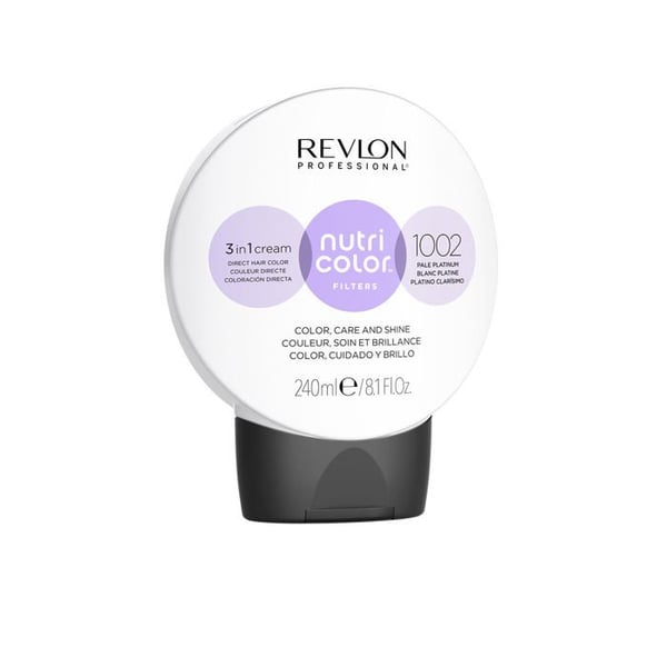 Färgning av hår - Revlon - Nutri Color Filters 1002 - Ljus platinablond - 240 ml - Kräm
