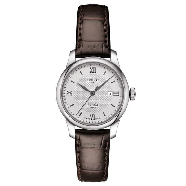 Armbandsur - TISSOT - Le Locle - Automatisk - Brunt Läder - Safirglas