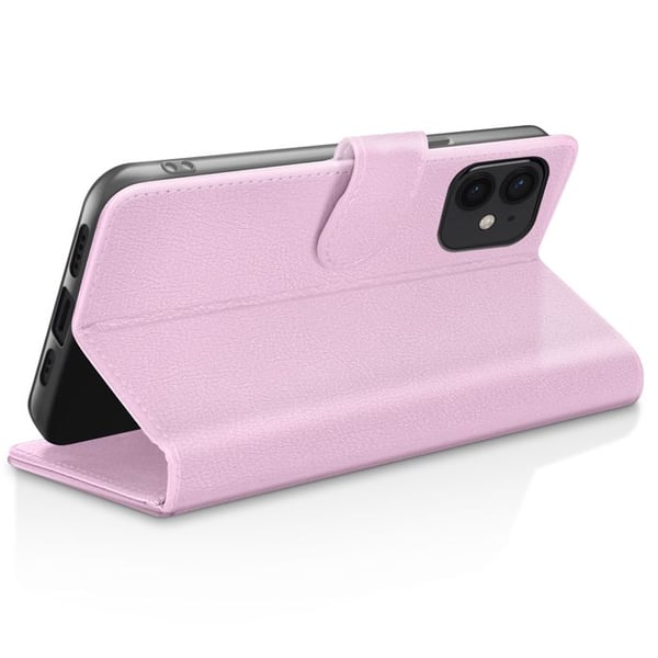Plånboksfodral för iPhone 12 mini med Stöd och Magnetflik Zanaé Rosa
