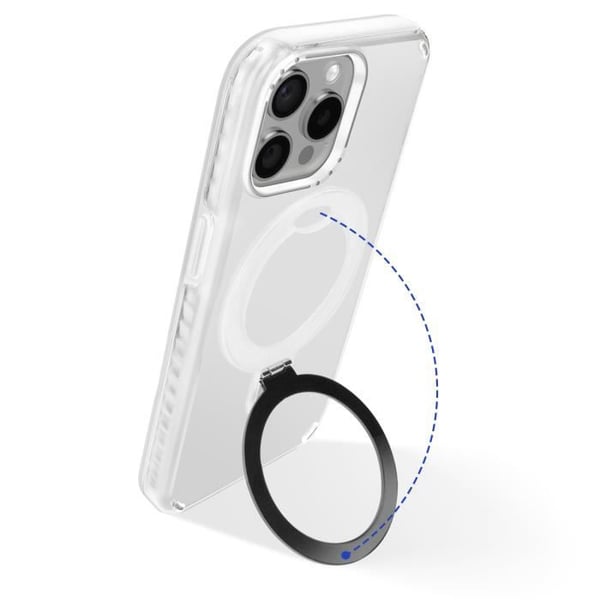 Coque MagSafe för iPhone 14 Pro Stötsäker med Fällbart Stöd Vit