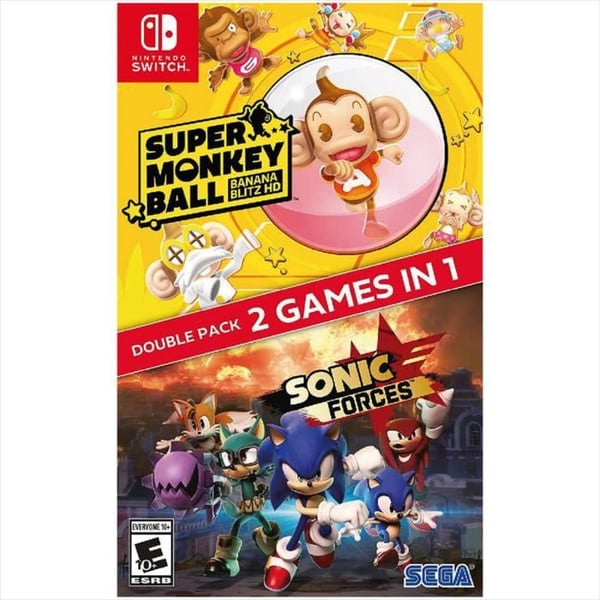 Videospel Sonic Forces + Super Monkey Ball Banana Blitz Hd Double Pack - Nintendo Switch