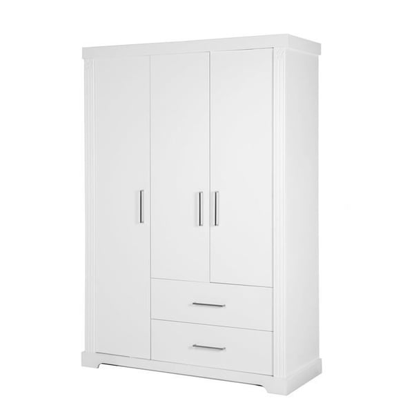 Baby Wardrobe 3 Swing Doors Maxi - ROBA - White / Canadian White - Country - H 199 x L 139 cm x P 54,5 cm