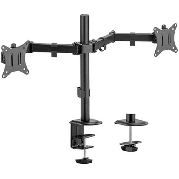 AISENS - DT32TSR-149 - Roterande och lutande bordsfäste för 9 kg bildskärm/TV (3 svängar, 2 armar) 17-32, svart