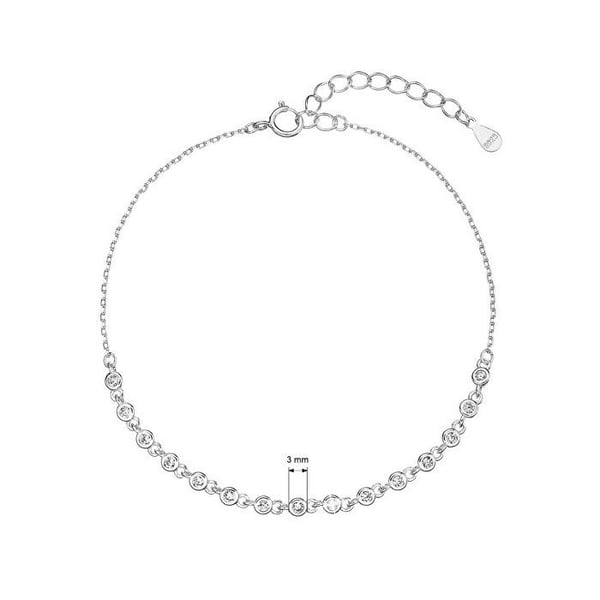 Glittrande silverarmband med klar kubisk zirkon 13031.1