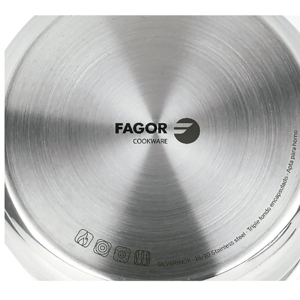 Induktionsmjölkgryta 12 cm 0,7L, Rostfritt Stål för Alla FAGOR Silverinox Spisar Silver