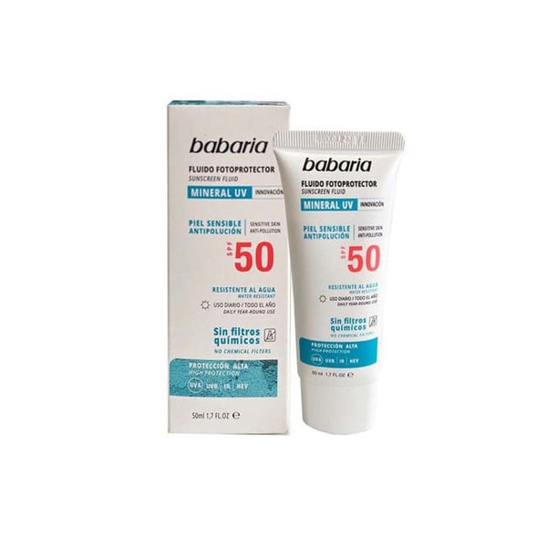 Solskydd - Babaria - SPF50 - Mineral - Känslig Hud - Kräm