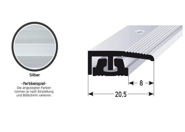 Avslutningsprofil för H 4 - 7 mm 20.5 mm bred 2 st anodiserad aluminium