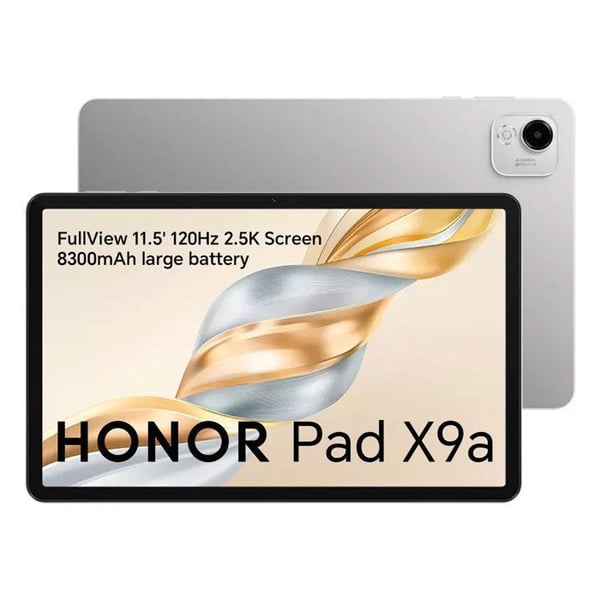 Pekskärm - HONOR Pad X9a - Grå - 6GB RAM - 128GB - WiFi - 11,5" 120Hz 2.5K - 8300mAh - EU-version