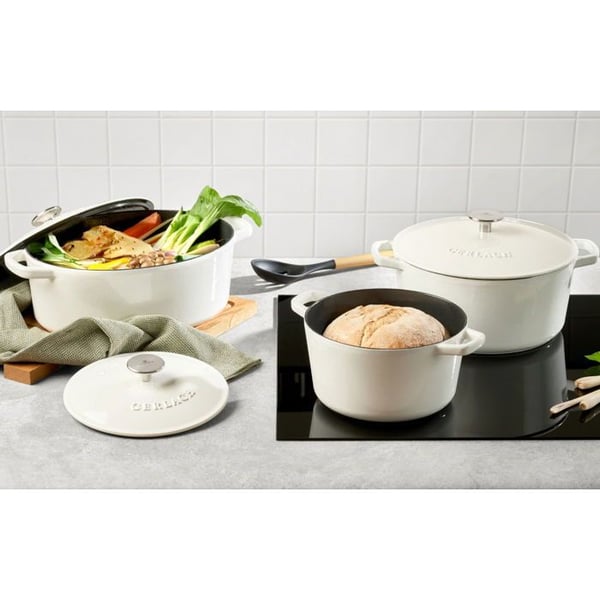 Gryta i gjutjärn - GERLACH - NATUR IRON - 31 cm - 5,5 l - Lock ingår