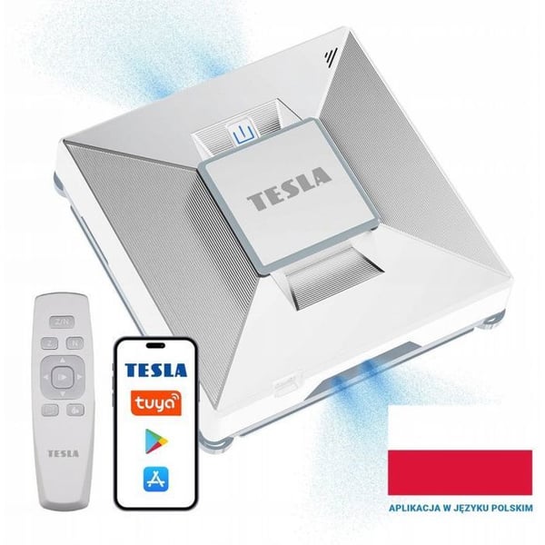 Teslavaskerobot Wi-Fi W800 med mobilapp, hvid