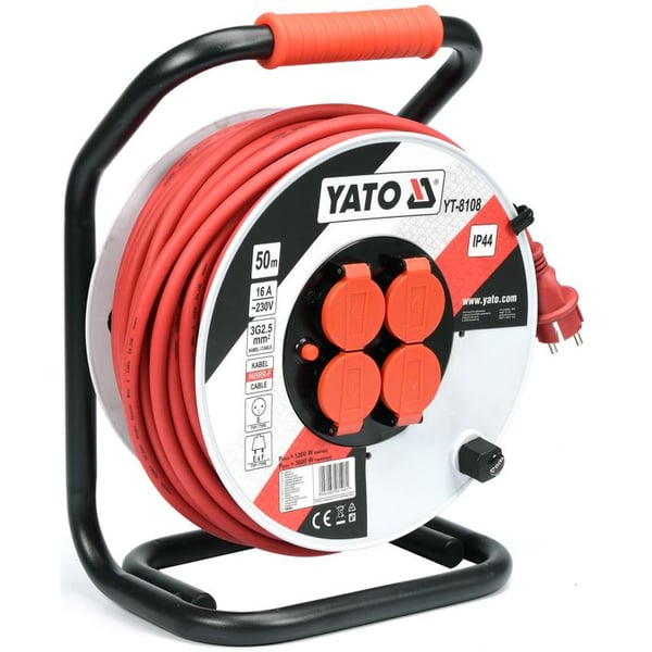 Förlängningssladd - YATO - YT-8108 - 50 m - 4 uttag - IP44