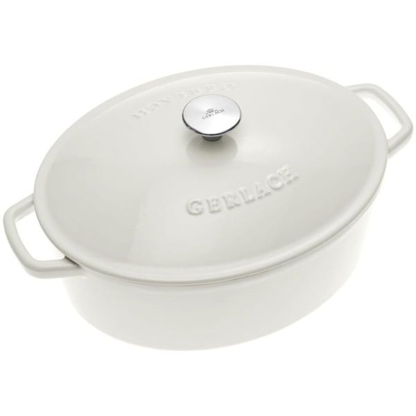 Gryta i gjutjärn - GERLACH - NATUR IRON - 31 cm - 5,5 l - Lock ingår