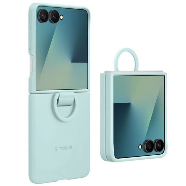 Skal Ring - SAMSUNG - Galaxy Z Flip 7 - Officiellt Skydd - Soft Touch Ytbehandling - Färg Blå
