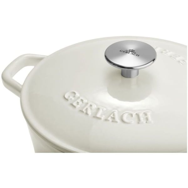 Gryta i gjutjärn - GERLACH - NATUR IRON - 31 cm - 5,5 l - Lock ingår