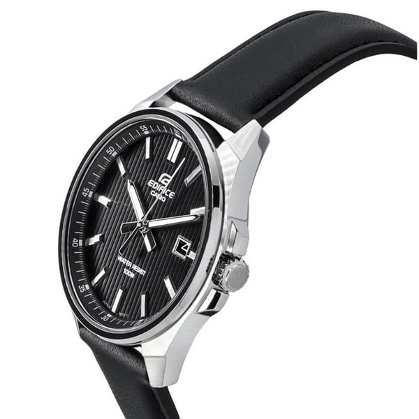 Klocka - CASIO - EFV-150L-1AVUEF - Svart läder - Vattentät 10 bar - 42 mm