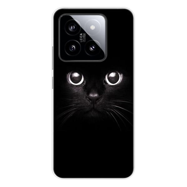 Tryckt silikonfodral som är kompatibelt med Xiaomi 14 Cat-ögon