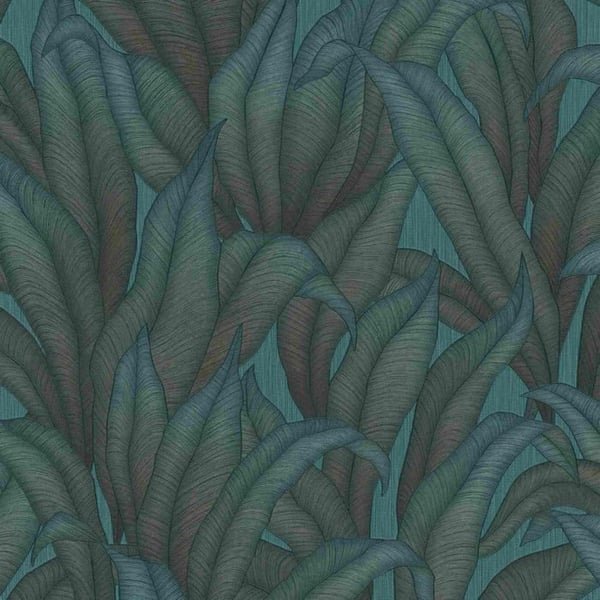 Tapet non-woven 10371-19 Tapet Blommor Floral 0,53 x 10,05 m Erismann Fashion for Walls turkos