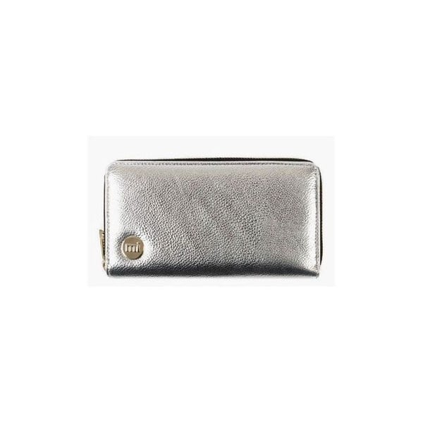 Plånbok - Mi-Pac - Metallisk silver - 100% Polyuretan - Fack med blixtlås - Unisex