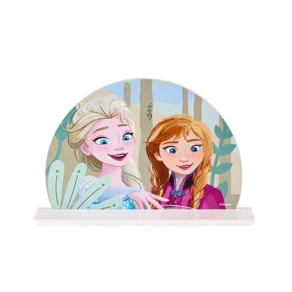 Vägghylla i trä Disney Frost Elsa och Anna