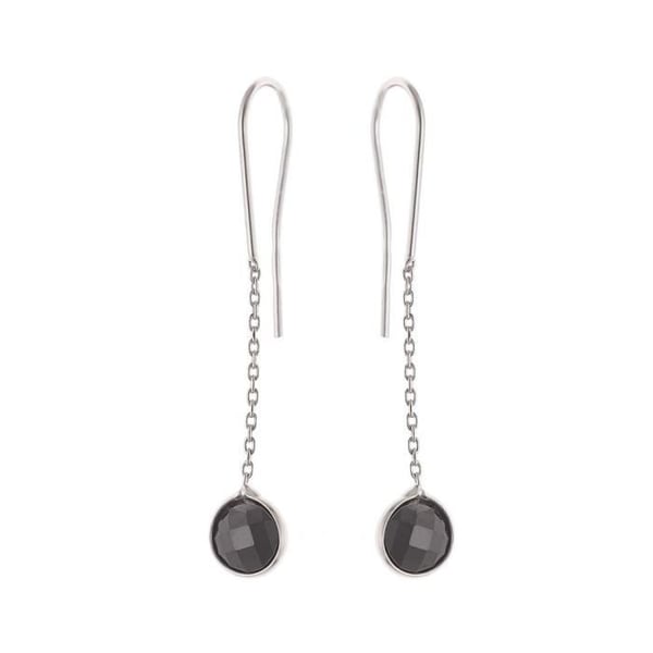 Örhängen - Mari - Rhodiumpläterad Sterling Silver 925 - Dinglar - Black Oxide - Kroksystem