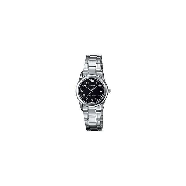 Kvinna Klocka - LTP-V001D-1 - Mineralglas - Svart Urskiva - 31mm - Fällbar Spänne