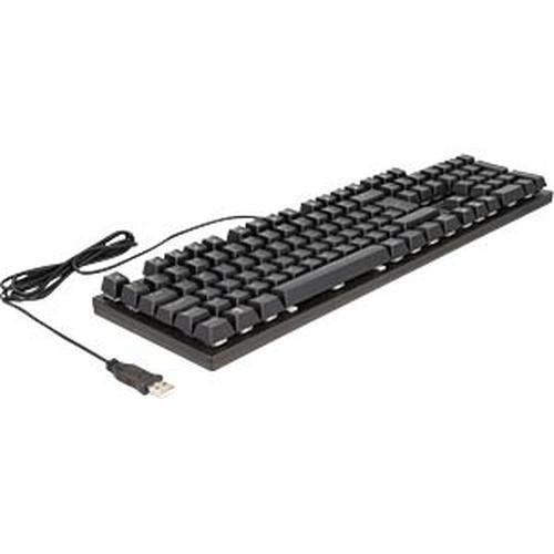 Kort beskrivning: USB mekaniskt tangentbord med multimedia-tangenter och WASD, perfekt för gaming. RGB-bakgrundsbelysning, 25 anti-ghosting tangenter.
