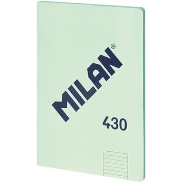 A4 limmad anteckningsbok - MILAN - Serie 1918 - Lindat papper - 48 ark - Grön