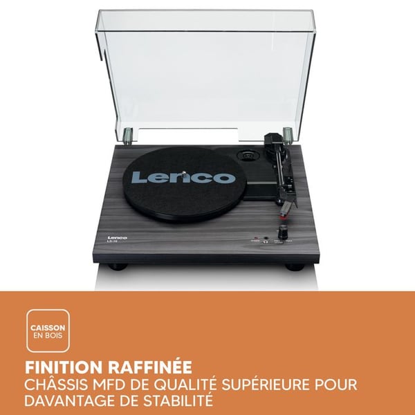 Lenco LS-10BK - Pladespiller med indbyggede højttalere - Sort