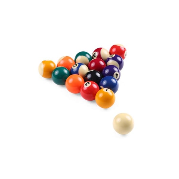 Set med 16 biljardkulor - 57 mm resin - amerikansk biljard