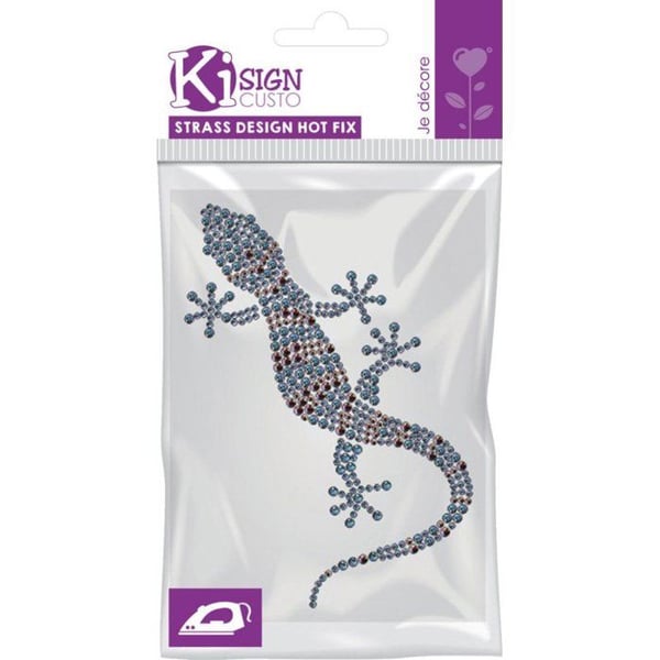 Kreativ frö - Termotransfer strass ödla 13 x 9 cm