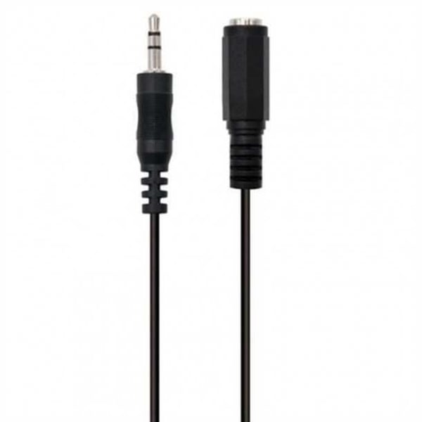 Ljudkabel Jack 3,5 mm - EWENT - Svart - 10 m - 2 års garanti - Snabb leverans