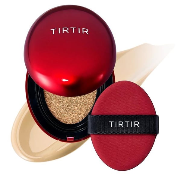 Kuddfoundations - TIRTIR - Mask Fit Röd Kudde - 24W Mjuk Beige - SPF50+ - Fuktgivande