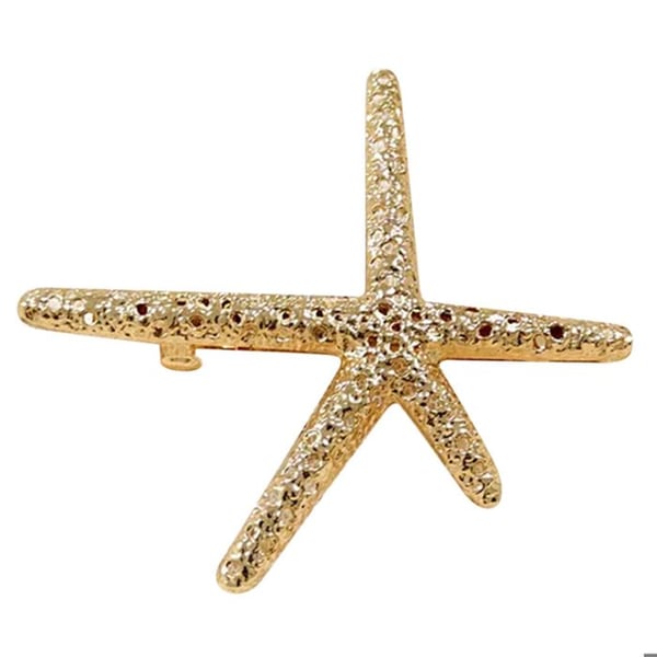 Barrette Fantaisie - AVIZAR - Sjöstjärna - Texturerad - Guld Svart - Chic Marin