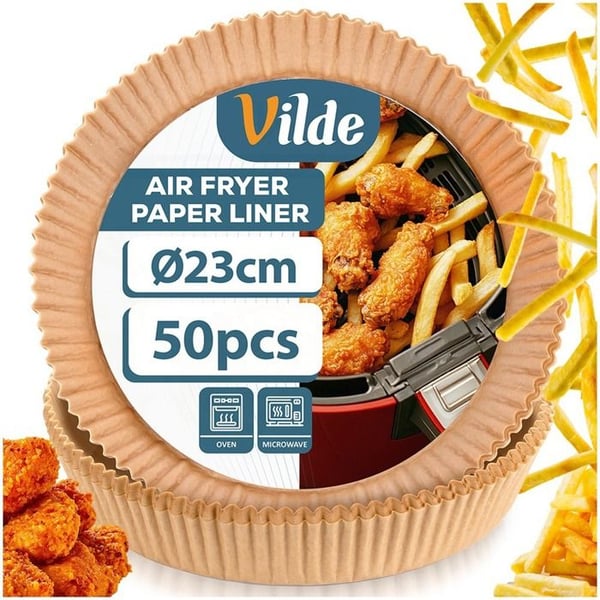 Baketpapper luftfritös - Utan märke - 23cm 50-pack - Värmebeständig anti-stick engångs