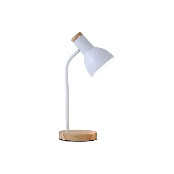 Skrivbordslampa, E27 Max 40 W, ø 12 X 17 X 45 Cm Vit. Skrivbordslampa, E27 Max 40 W, ø 12 X 17 X 45 Cm Vit.